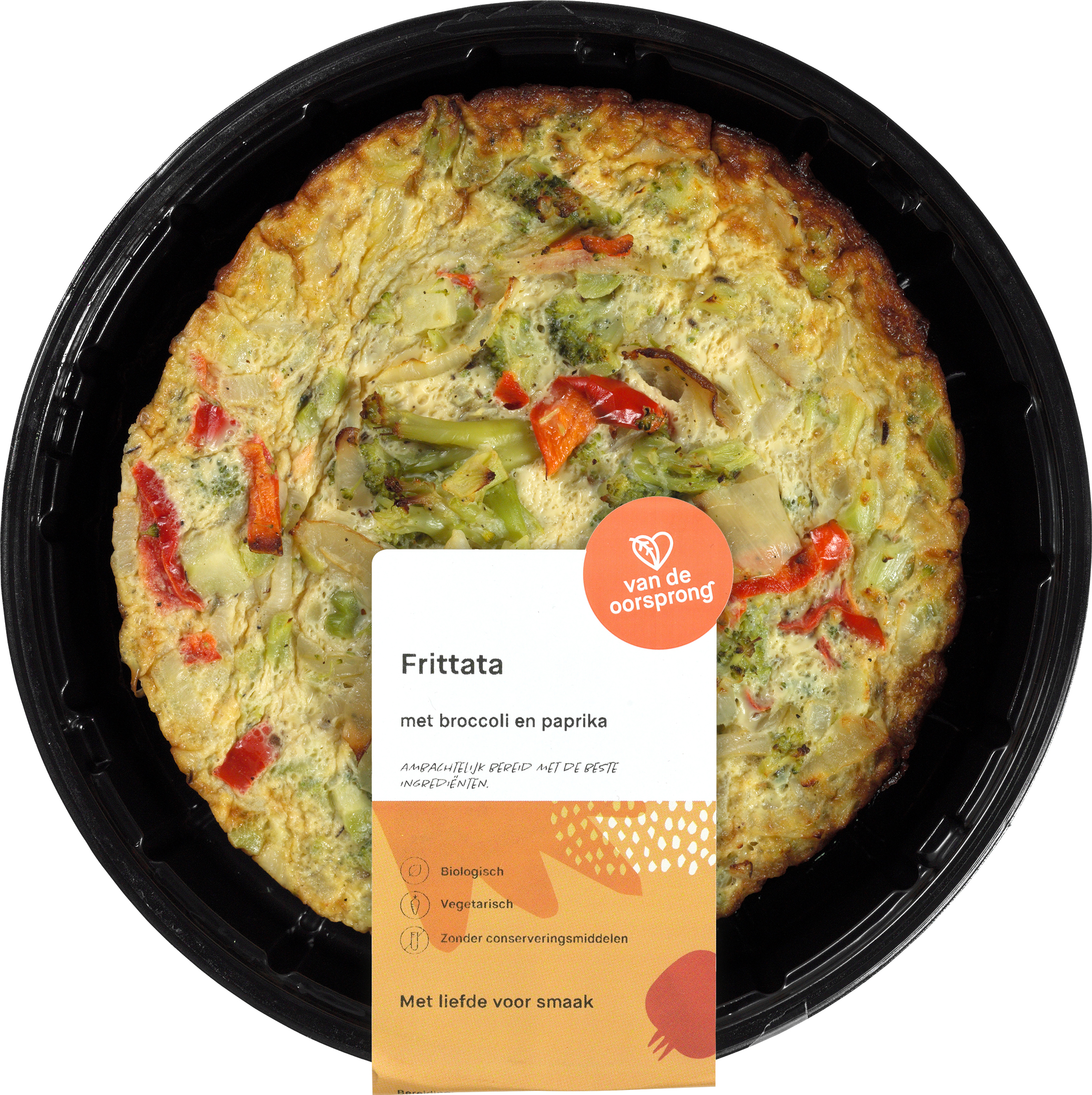 Frittata van ui, paprika en broccoli