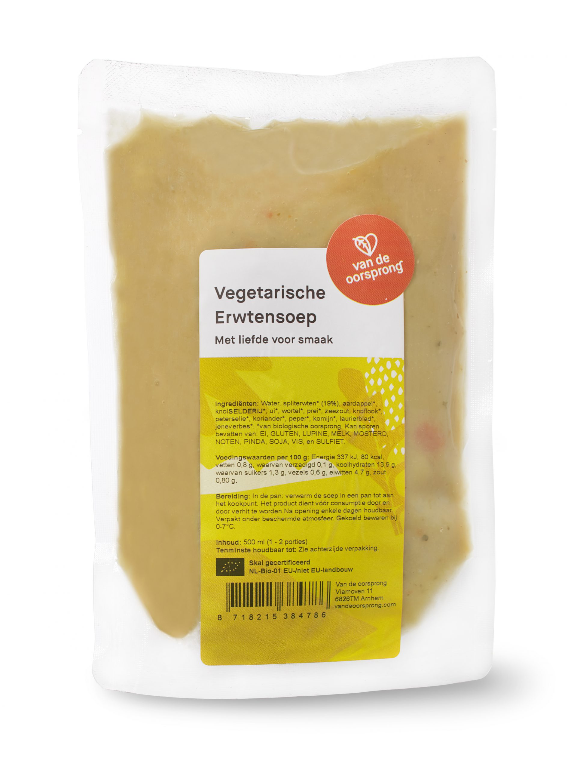 Veganistische erwtensoep